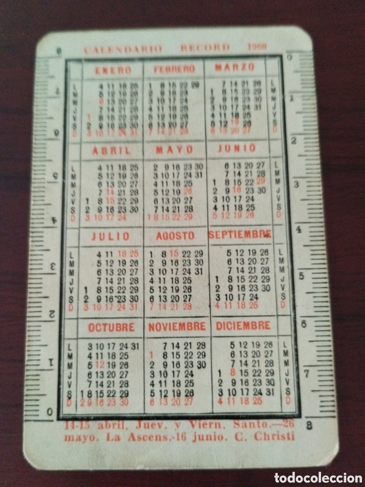 Coleccionismo calendarios: Calendario Record a&ntilde;o 1960 - Foto 2