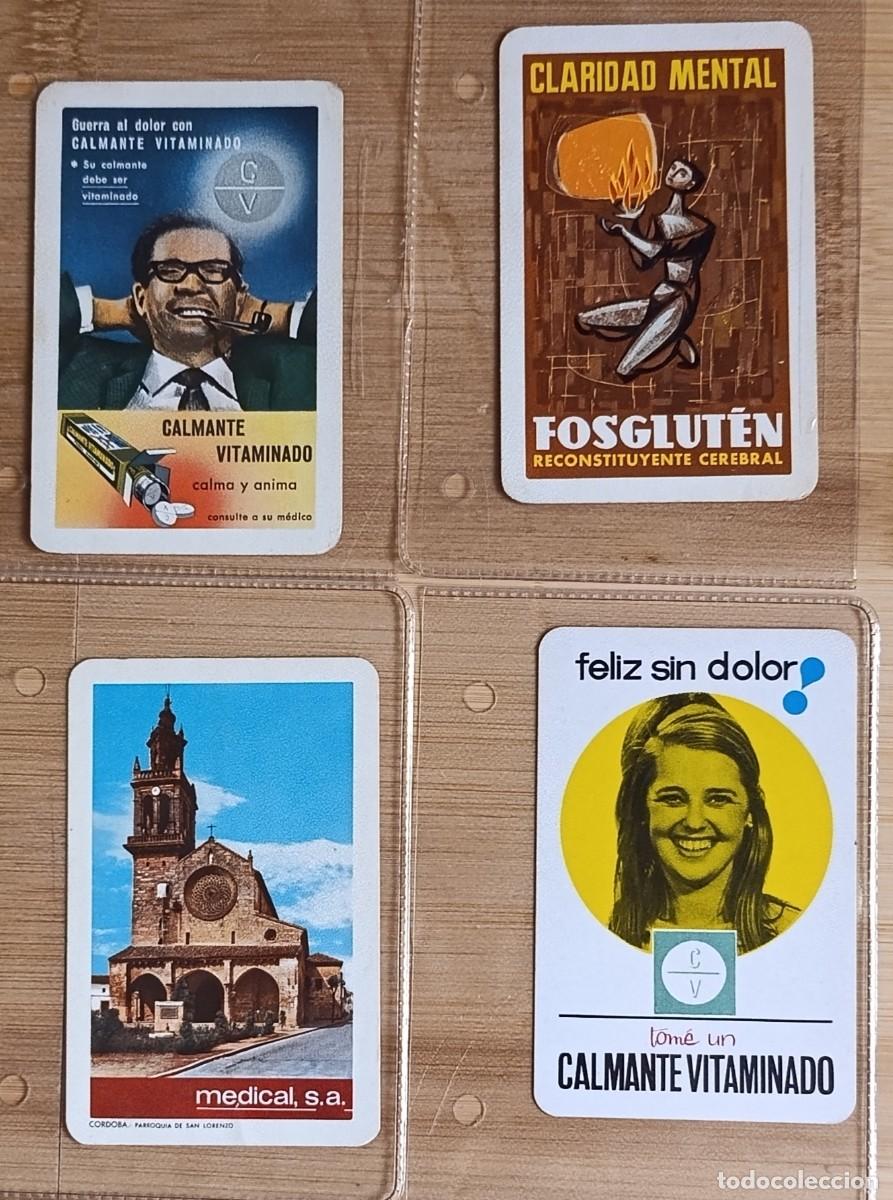 Colecionismo Calend&aacute;rios: Lote 4 Calendarios Bolsillo Farmacia Calmante Vitaminado Fosglutaten Fournier Vintage