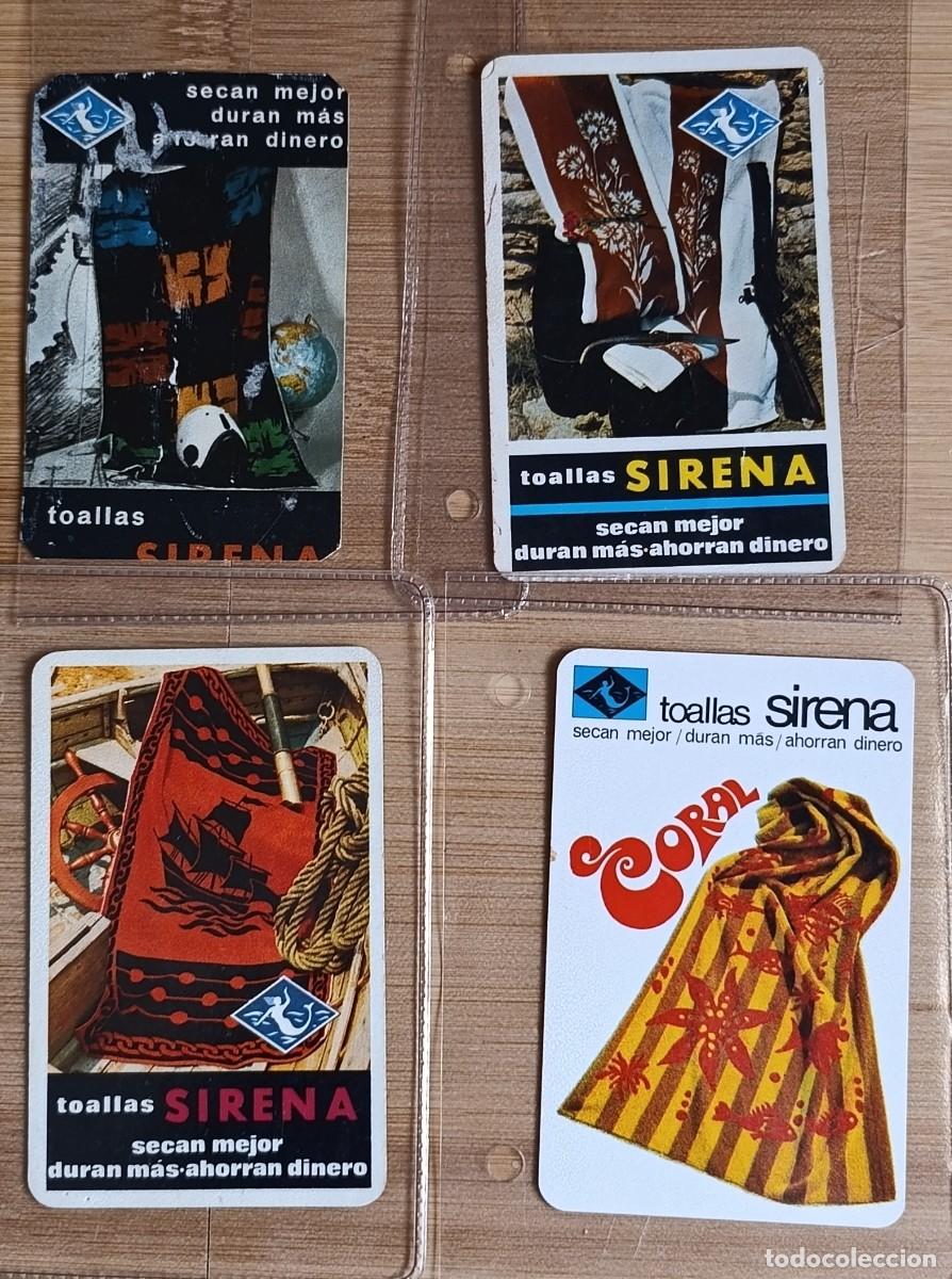 Collezionismo Calendari: Lote 4 Calendarios Bolsillo Toallas Sirena Fournier 1965 1966 1967 1969 Vintage