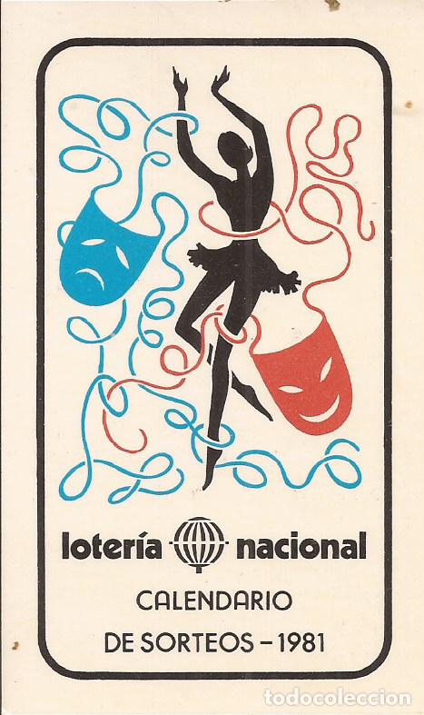 Colecionismo Calend&aacute;rios: CALENDARIO LOTERIA NACIONAL ESPA&Ntilde;OLA 1981