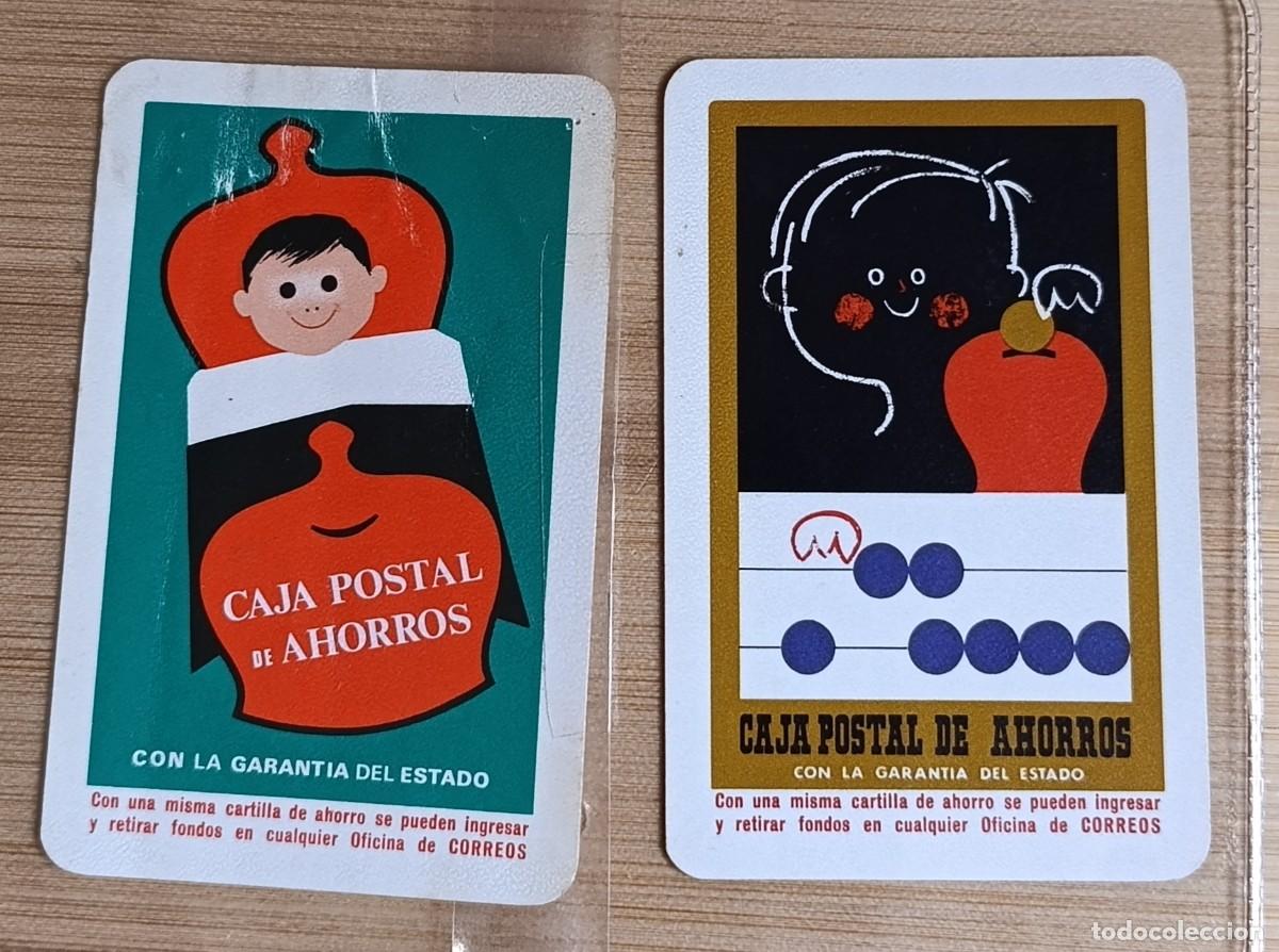 Colecionismo Calend&aacute;rios: Lote 2 Calendarios Bolsillo Caja Postal de Ahorros Correos 1968 1969 Fournier Vintage