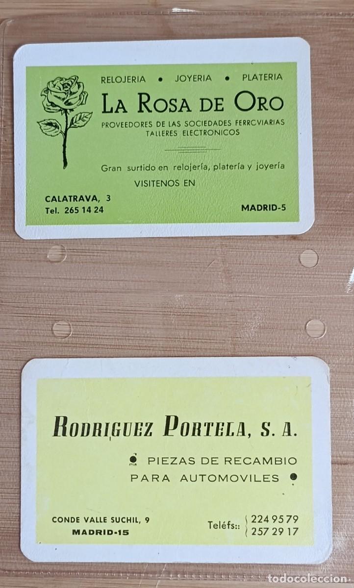 Colecionismo Calend&aacute;rios: Lote 2 Calendarios Bolsillo La Rosa de Oro Relojeria Rodriguez Portela Fournier Vintage