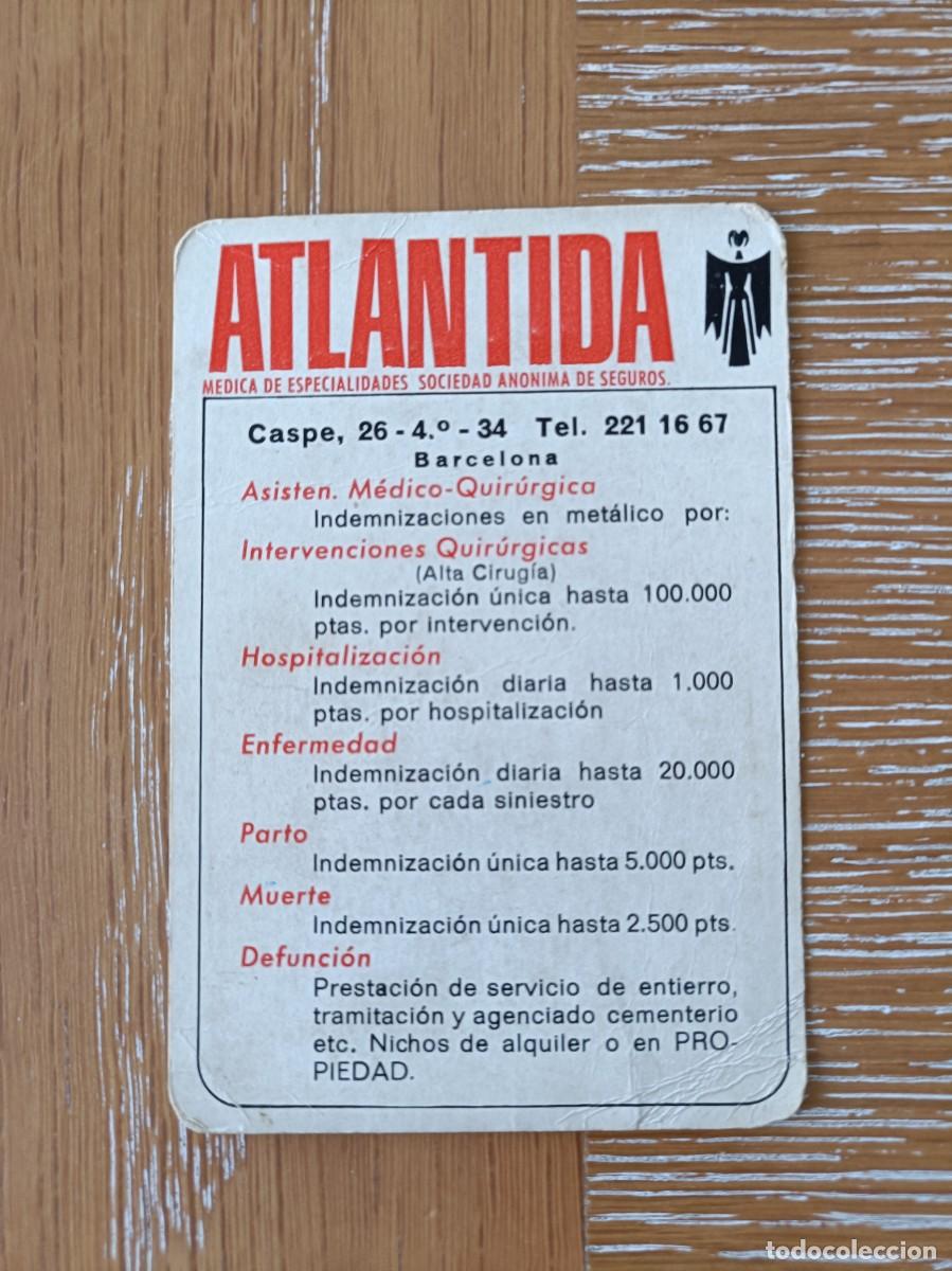 Coleccionismo calendarios: CALENDARIO BOLSILLO - A&Ntilde;O 1974 - ATL&Aacute;NTIDA SEGUROS