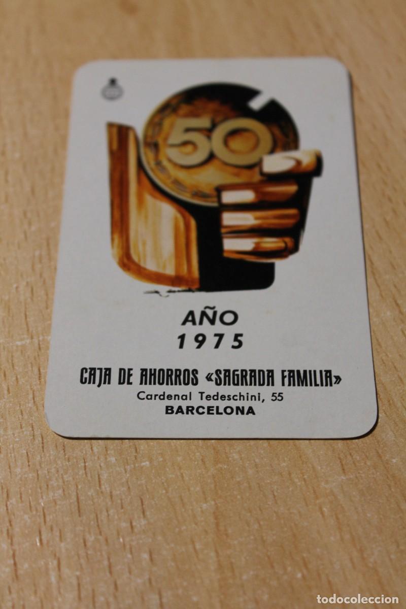 Collectionnisme Calendriers: CALENDARIO DE BOLSILLO. FOURNIER. A&Ntilde;O 1975. ES HF8. CAJA AHORROS SAGRADA FAMILIA. C. Tedeschini, 55.