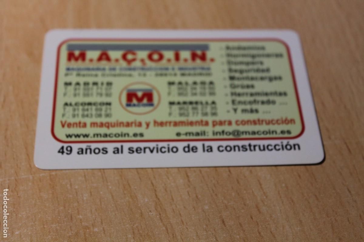 Collezionismo Calendari: CALENDARIO DE BOLSILLO. FOURNIER. A&Ntilde;O 2008. MACOIN, MAQUINARIA DE CONSTRUCCION.