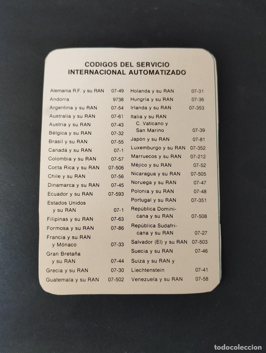 Sammeln von Kalendern: CALENDARIO DE C&Oacute;DIGOS INTERNACIONALES DEL A&Ntilde;O 1978 - EL DE LA FOTOS VER TODOS MIS CALENDARIOS