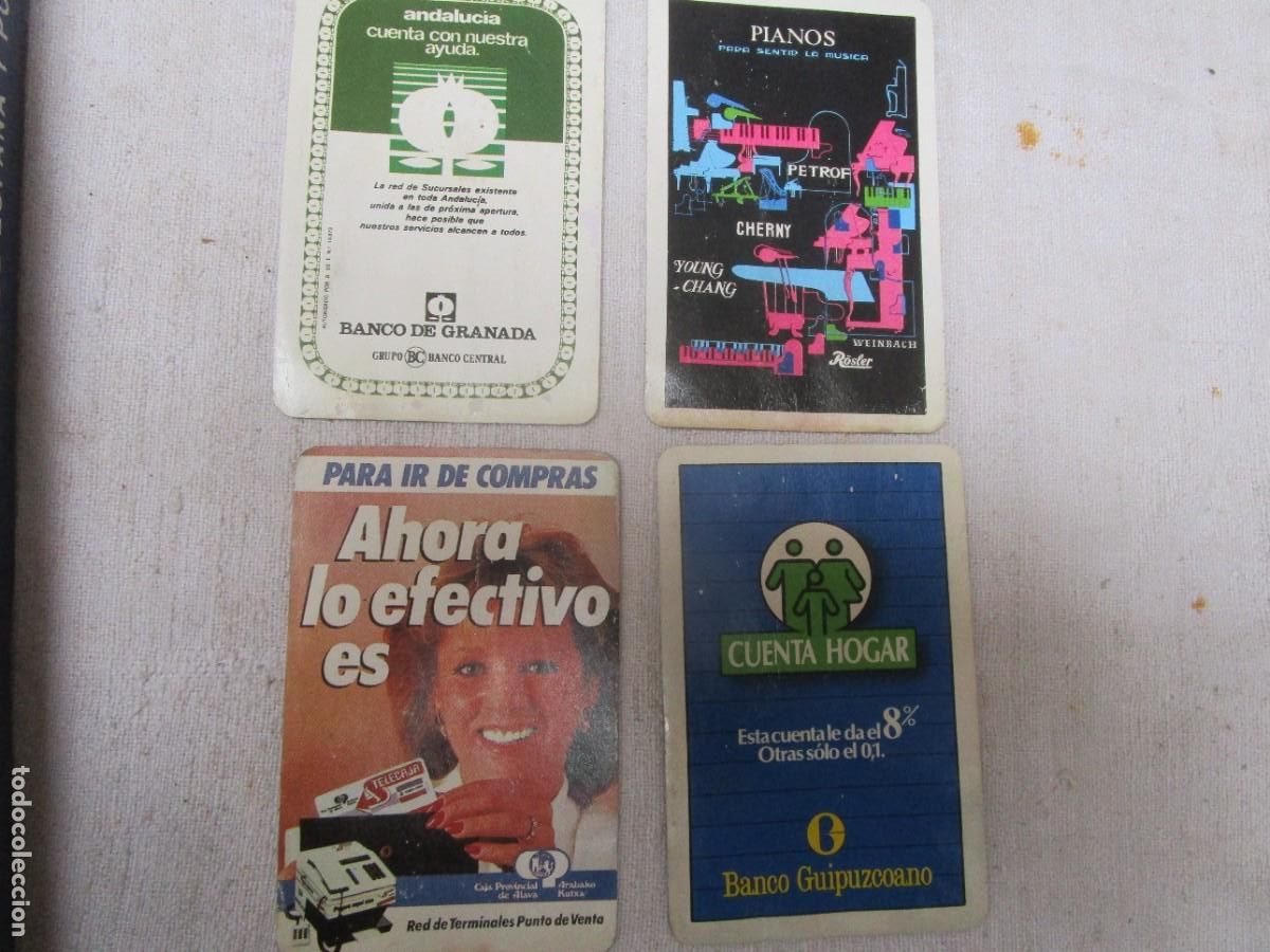 Collectables Calendars: FOURNIER 4 CALENDARIOS BOLSILLO. BANCO GRANADA 1987 PIANOS PETROF 1989 CAJA ALAVA 1987 B/GUIPOZCOANO