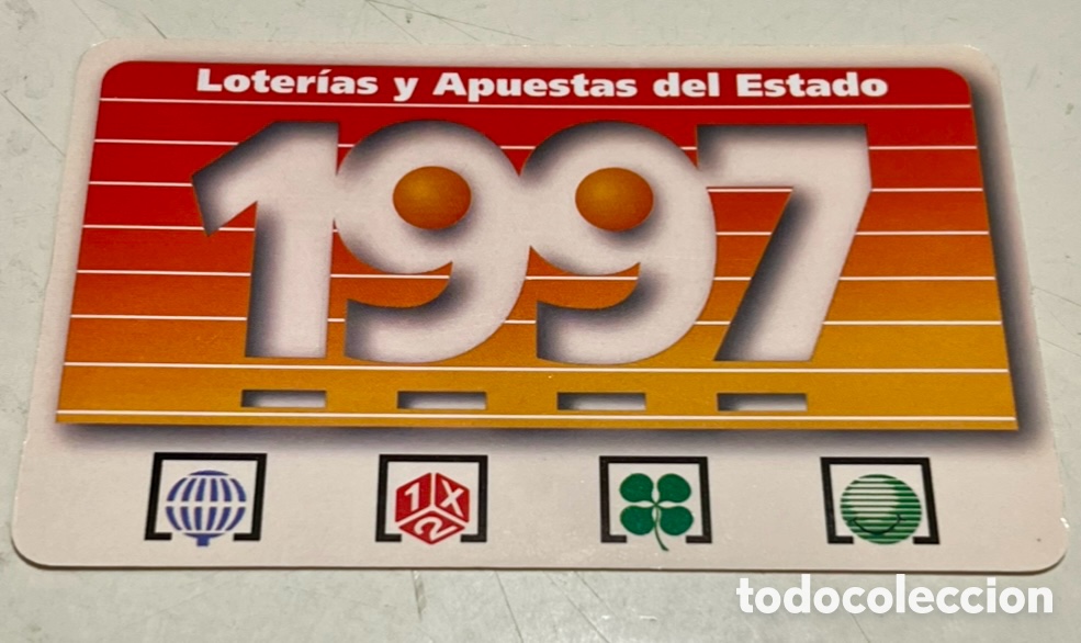 Coleccionismo calendarios: Calendario de bolsillo. Loter&iacute;as y Apuestas del Estado. 1997.