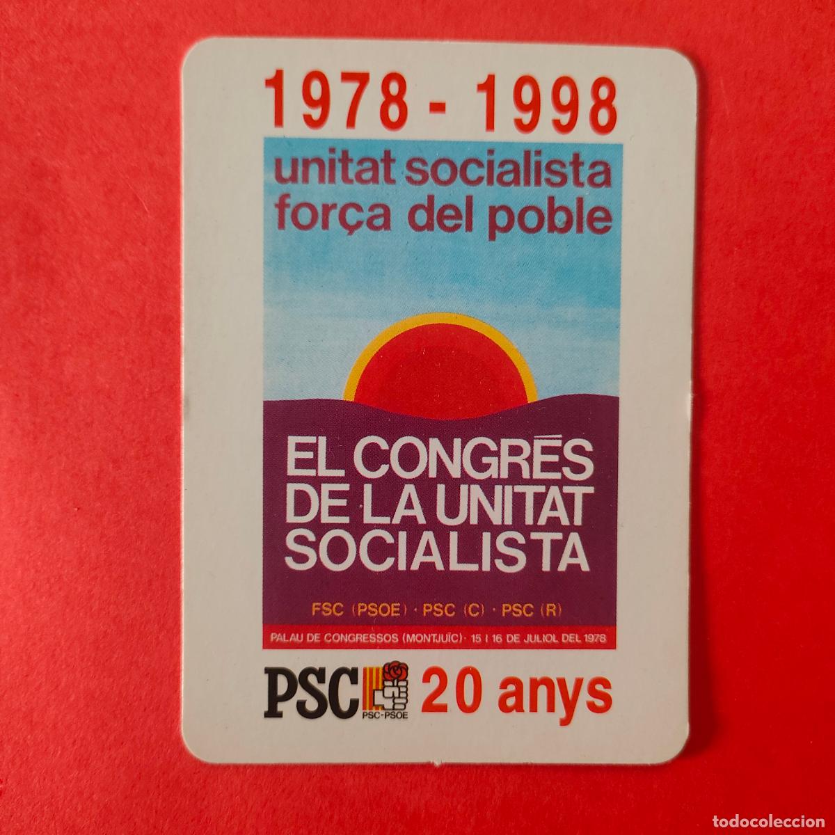 Colecionismo Calend&aacute;rios: CALENDARIO PSC - A&Ntilde;O 1998