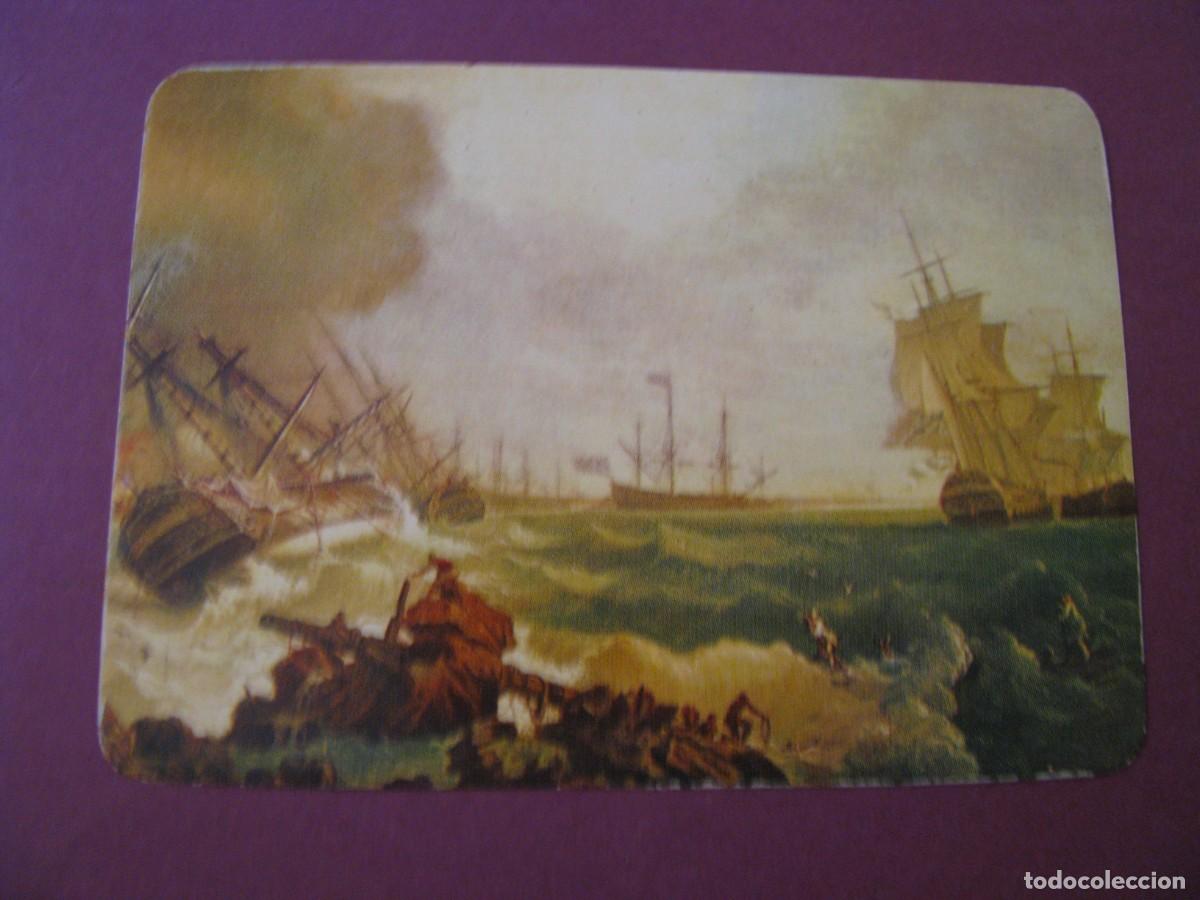 Coleccionismo calendarios: CALENDARIO DE BOLSILLO 1974. IMAGEN LA BATALLA DE LA BAHIA DE QUIBERON.