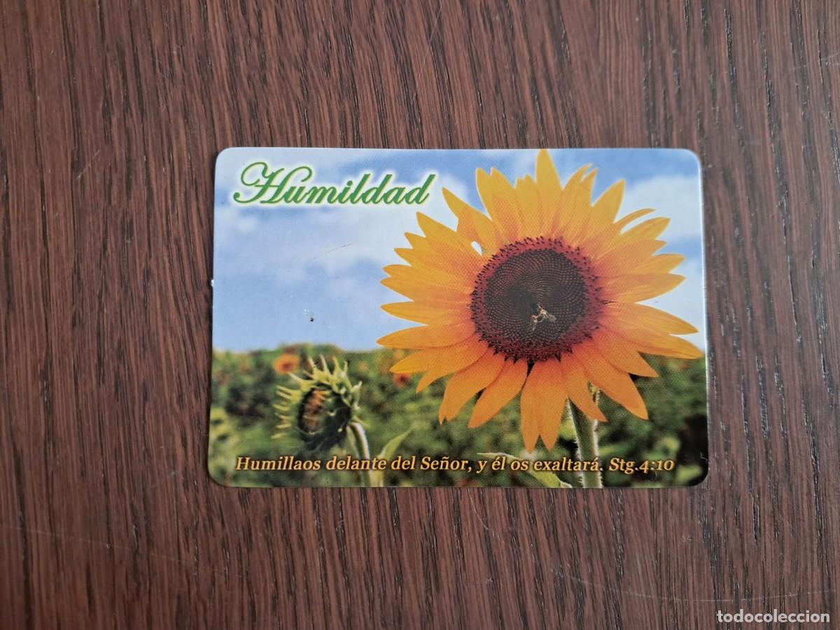Collectionnisme Calendriers: calendario de Per&uacute;, tipo religioso, girasol, humildad y frase, a&ntilde;o 2006.