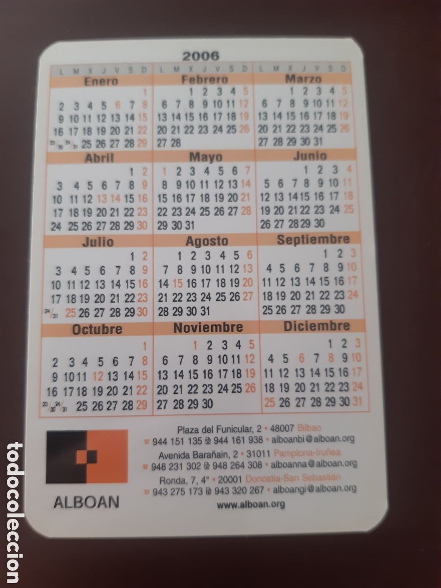 Coleccionismo calendarios: Calendario Alboan 2006 - Foto 2