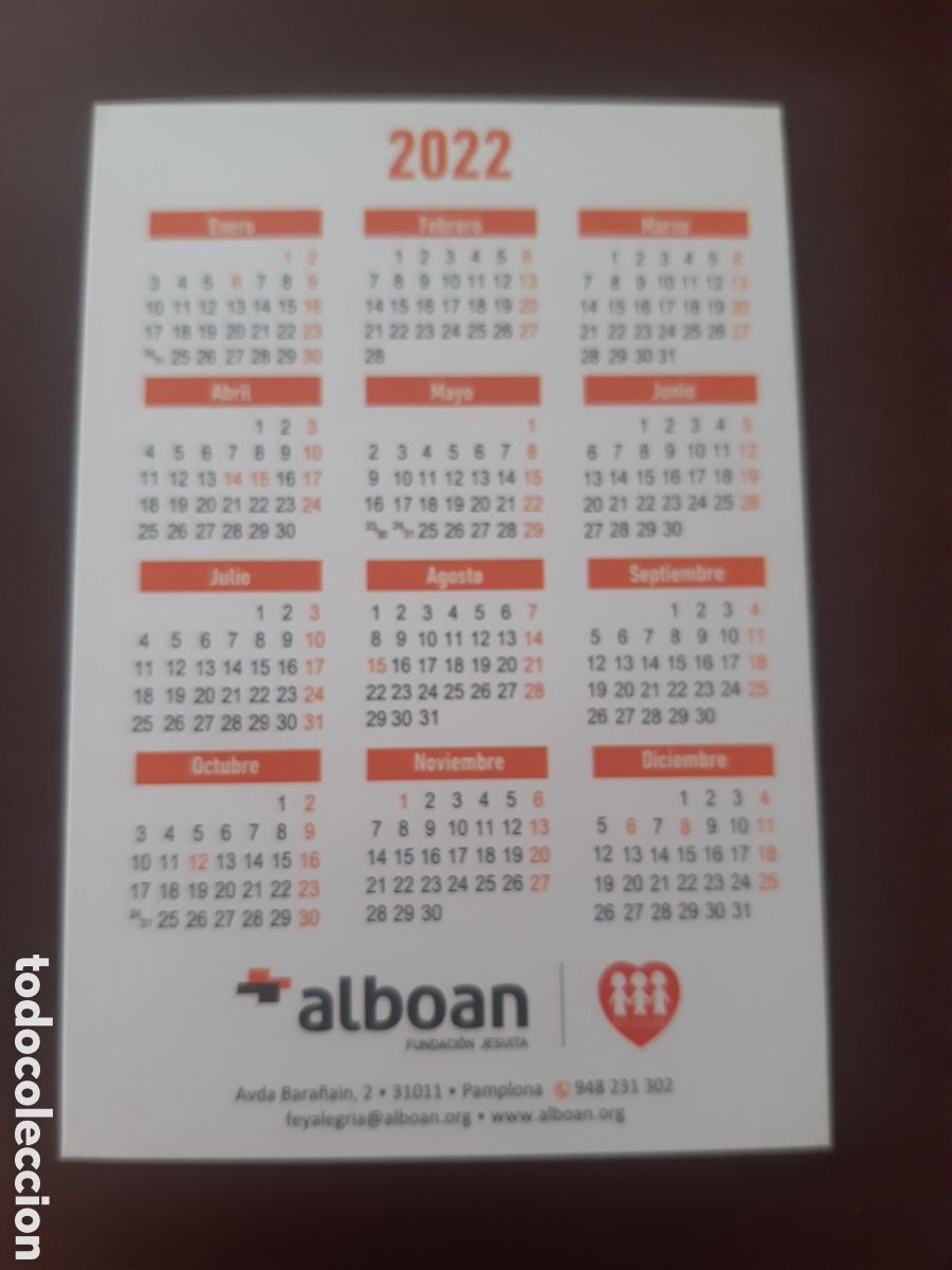 Coleccionismo calendarios: Calendario Alboan 2022 - Foto 2