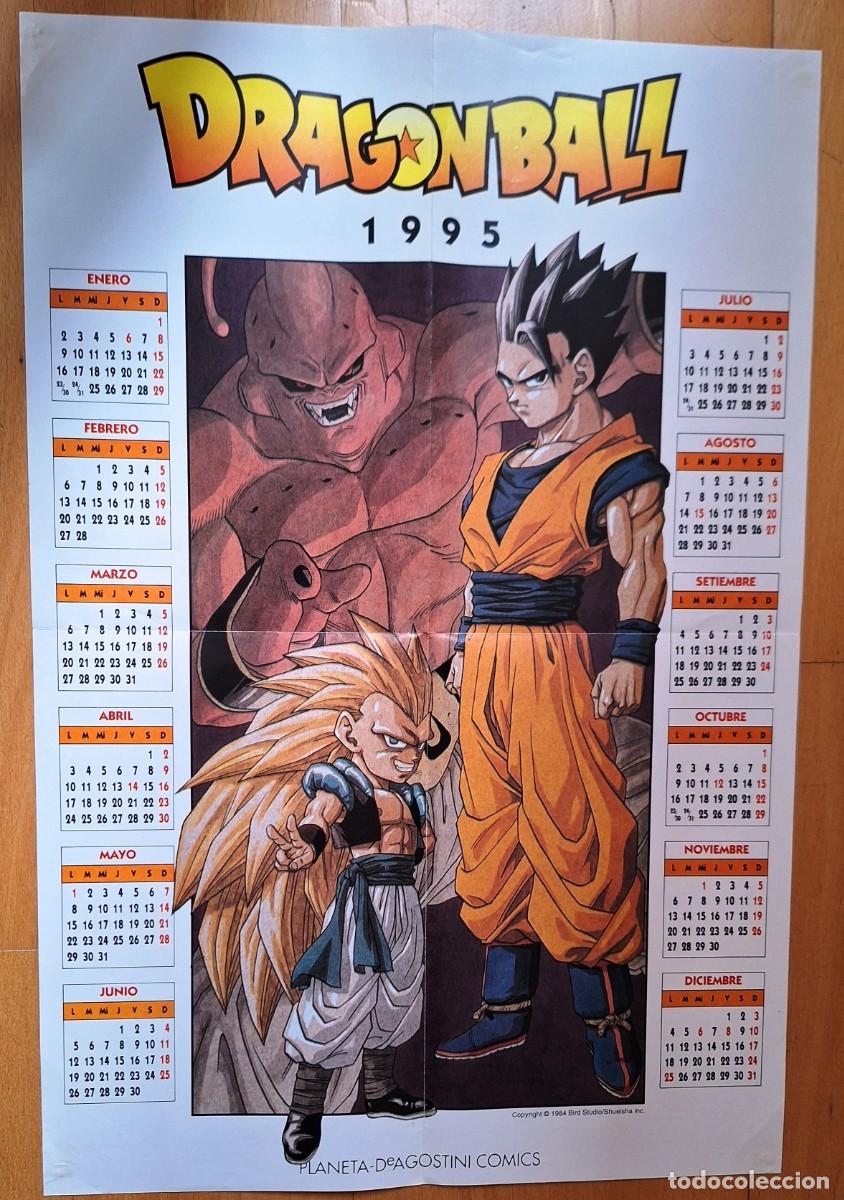 Coleccionismo calendarios: POSTER CALENDARIO DE DRAGONBALL 48 X 32 A&Ntilde;O 1995 - PLANETA AGOSTINI - BUEN ESTADO