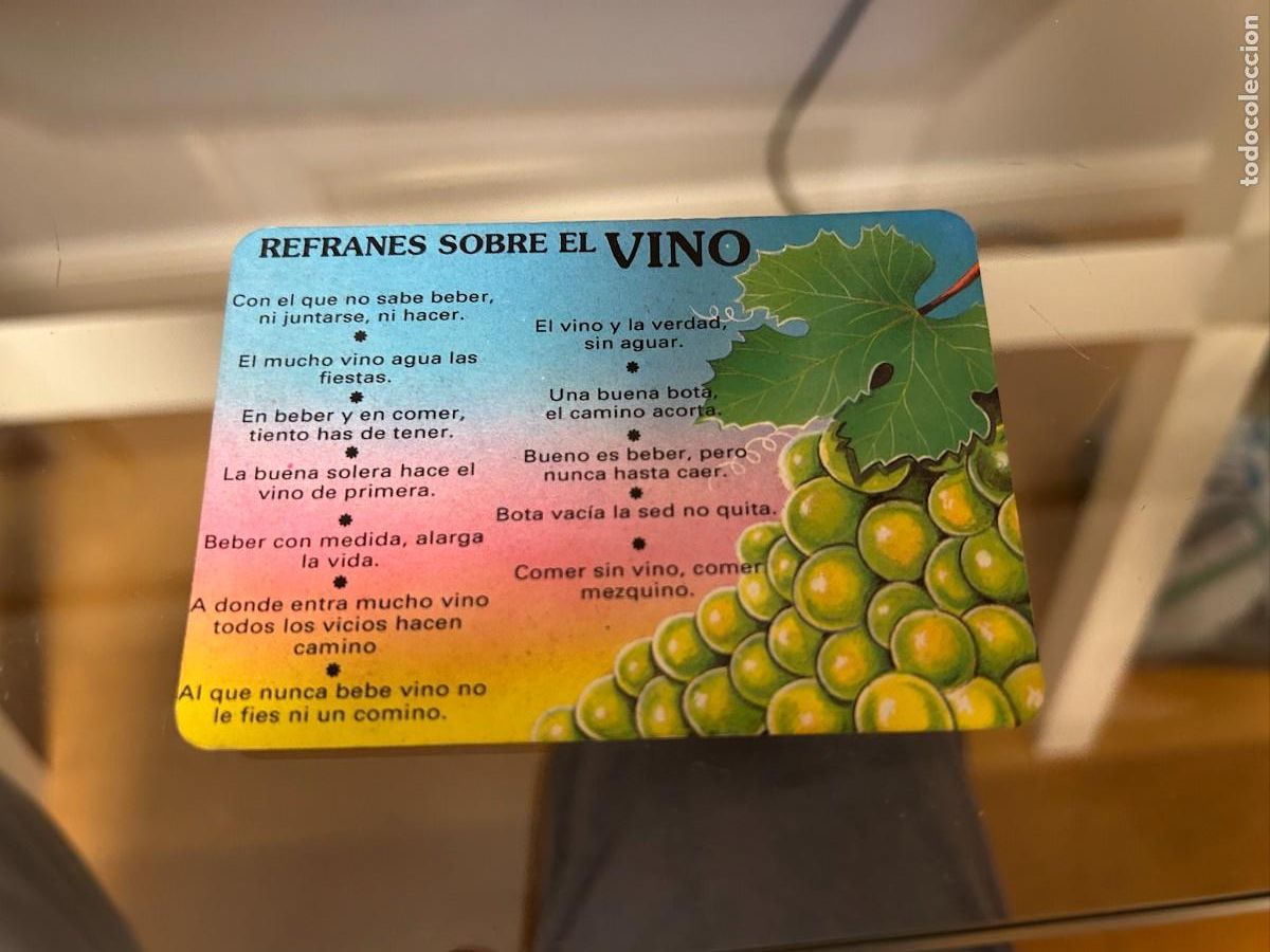 Coleccionismo calendarios: REFRANES SOBRE EL VINO CALENDARIO 1993 BUEN ESTADO ZARAGOZA