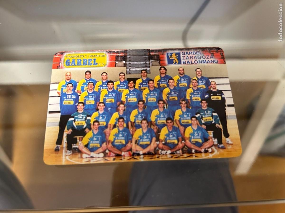 Coleccionismo calendarios: CALENDARIO DE BOLSILLO 2001 MARMOLES GARBEL ZARAGOZA BALONMANO