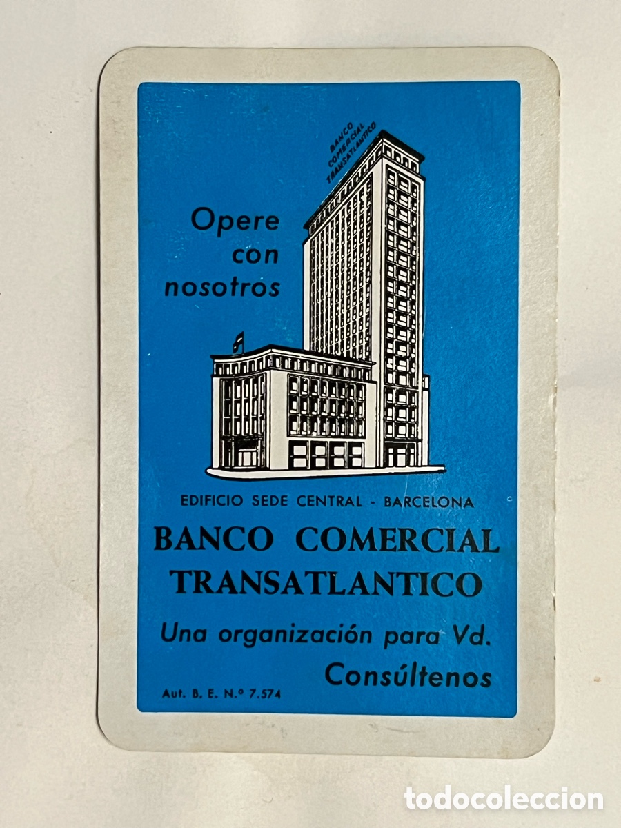 Coleccionismo calendarios: BANCO COMERCIAL TRANSATL&Aacute;NTICO. Calendario Fournier (a.1975)
