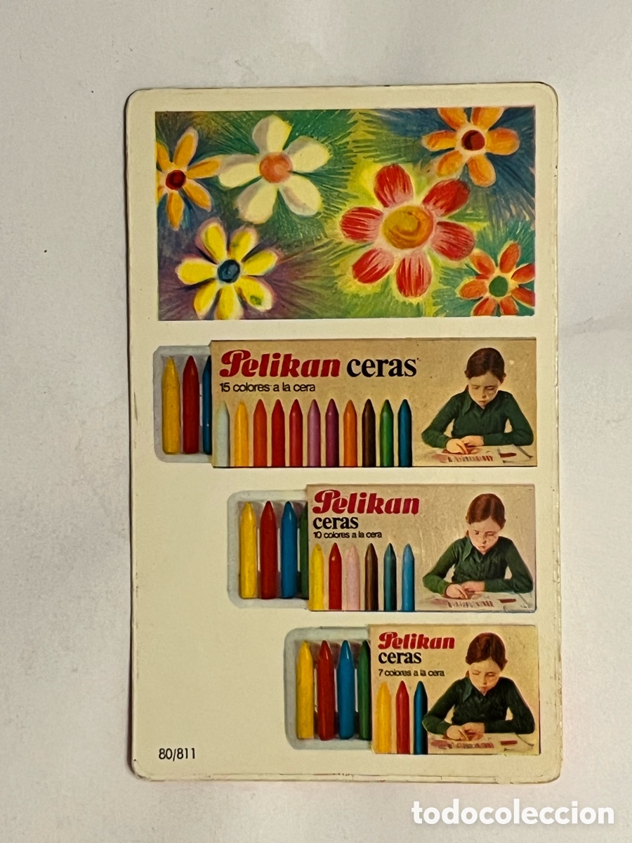 Coleccionismo calendarios: PELIKAN. L&aacute;pices de Cera.. Calendario (a.1978)