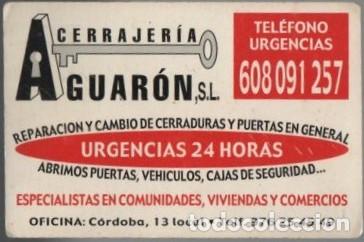 Coleccionismo calendarios: CALENDARIO CERRAJERIA GUARON A&Ntilde;O 2001 CAL-11329