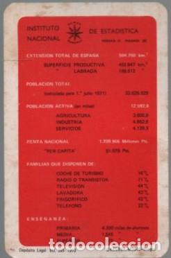 Coleccionismo calendarios: CALENDARIO INSTITUTO NACIONAL ESTADISTICA A&Ntilde;O 1971 CAL-11339