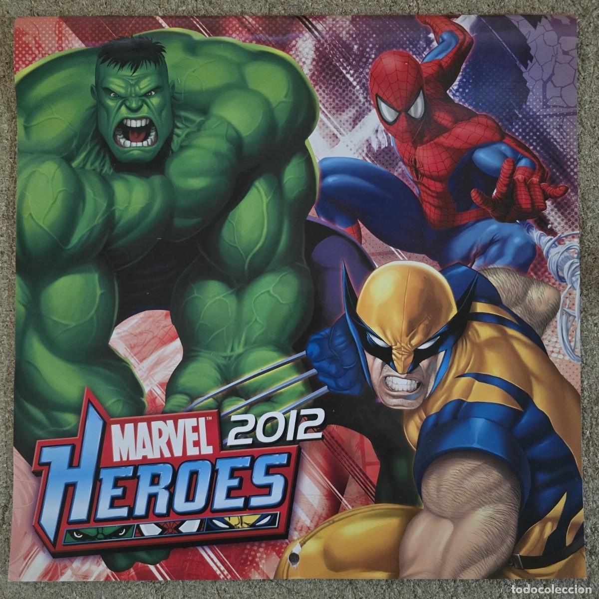 Coleccionismo calendarios: Calendario Pared Marvel Heroes 2012