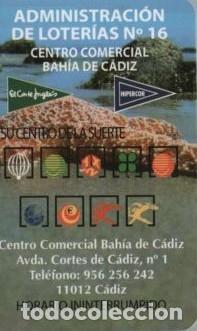 Coleccionismo calendarios: CALENDARIO LOTERIAS CENTRO BAHIA DE C&Aacute;DIZ A&Ntilde;O 2010 CAL-11345