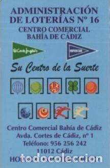 Coleccionismo calendarios: CALENDARIO LOTERIAS CENTRO BAHIA DE CADIZ A&Ntilde;O 2009 CAL-11351