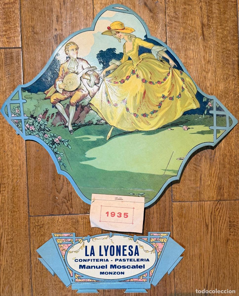 Coleccionismo calendarios: CALENDARIO CARTOR REPUJADO PUBLICITARIO 1935