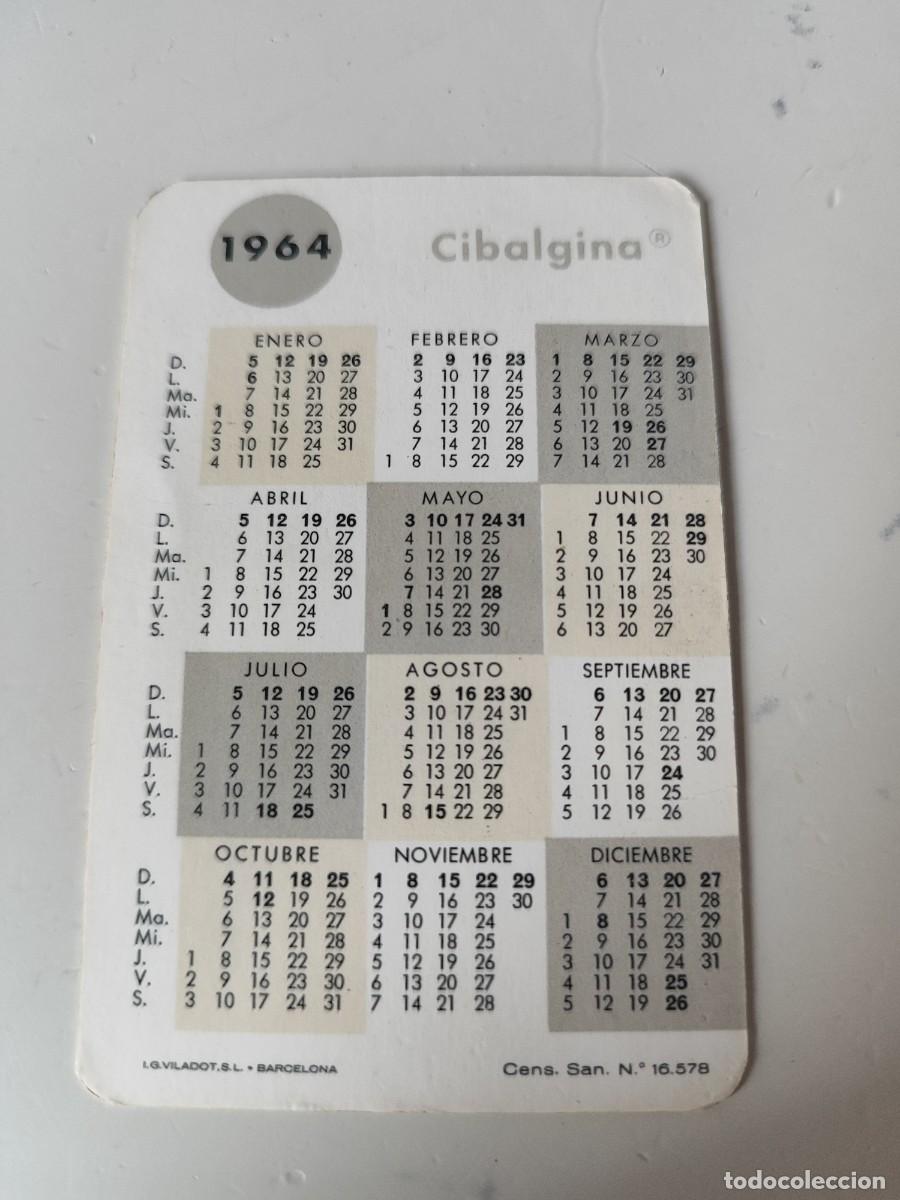 Coleccionismo calendarios: Calendario CIBALGINA del a&ntilde;o.1964 - Foto 2