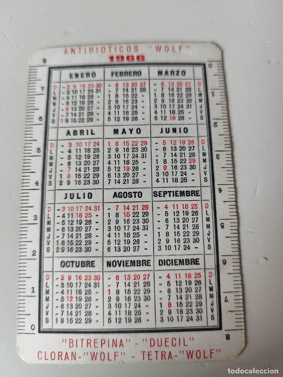 Coleccionismo calendarios: Calendario de ANTIBI&Oacute;TICOS WOLF del a&ntilde;o 1966 - Foto 2