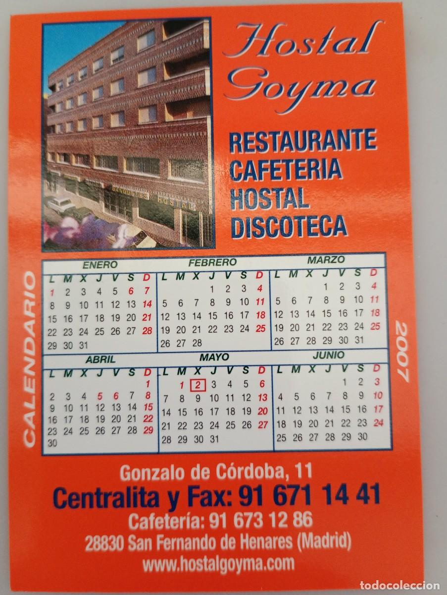 Coleccionismo calendarios: Calendario 2007 Publicidad HOSTAL GOYMA