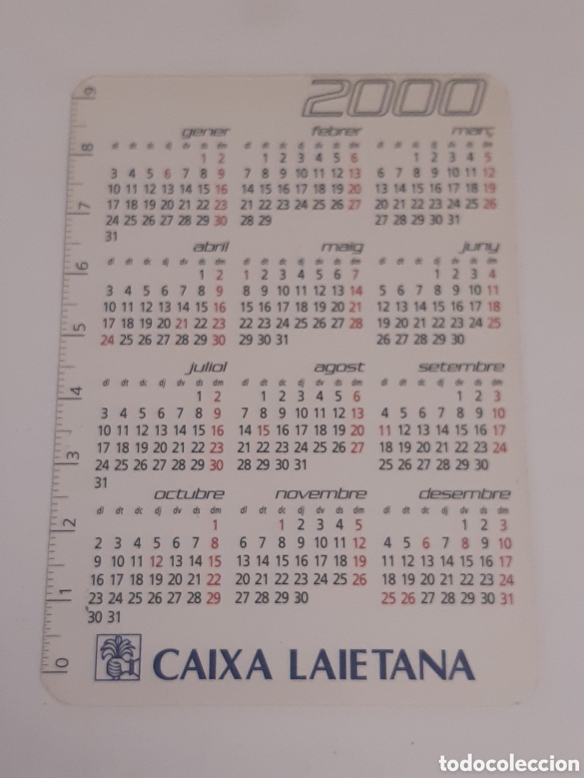 Coleccionismo calendarios: Calendario Caixa Laietana 2000 - Foto 2