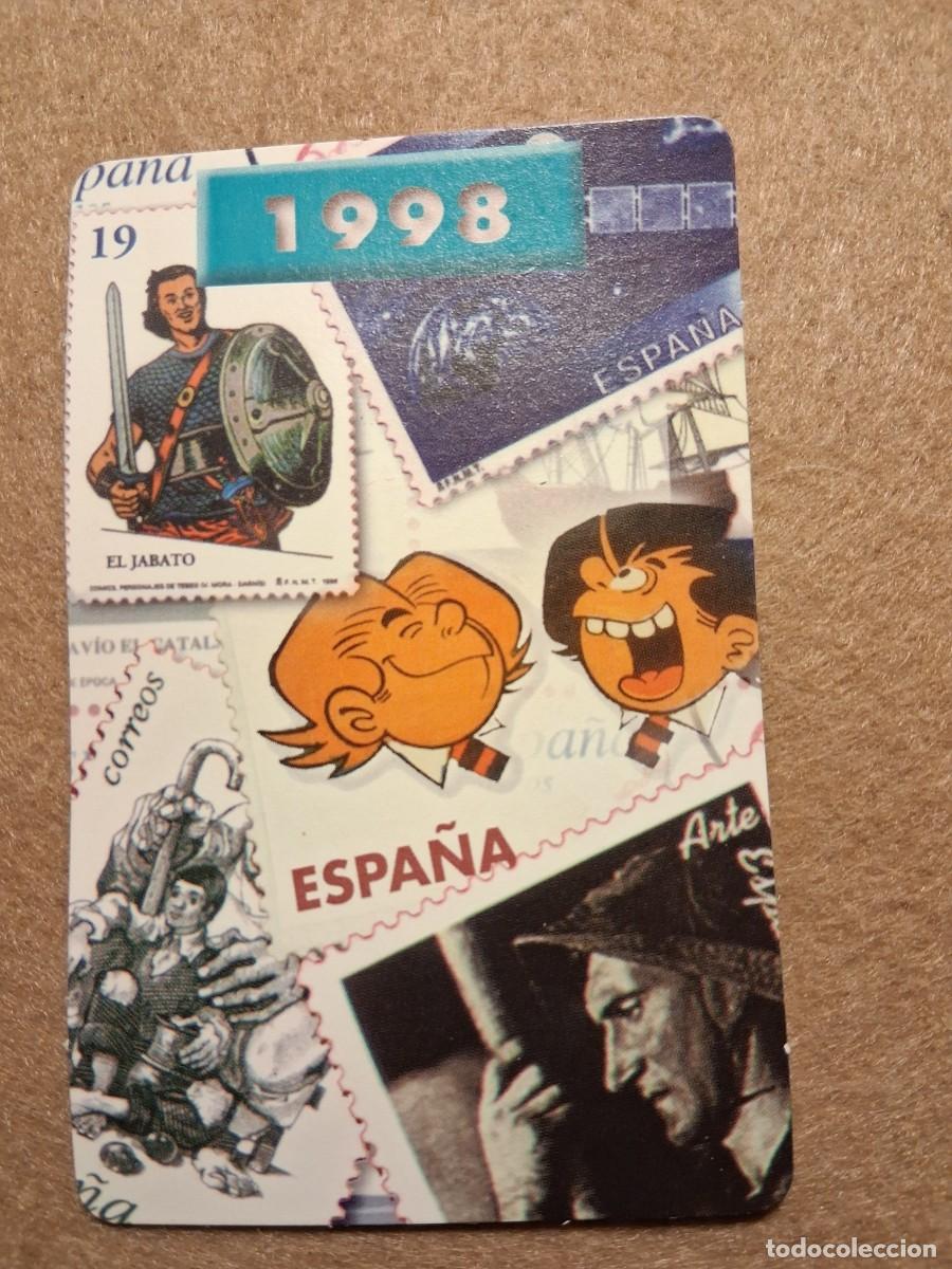 Coleccionismo calendarios: CALENDARIO 1998, SERVICIO FILAT&Eacute;LICO DE CORREOS, IMAGENES DE LOS SELLOS EMITIDOS.