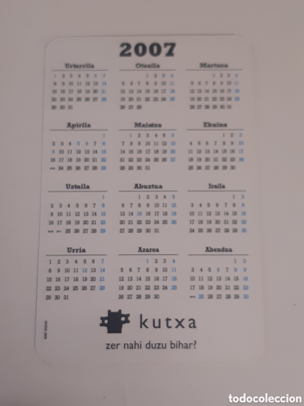 Coleccionismo calendarios: Calendario Kutxa 2007 - Foto 2