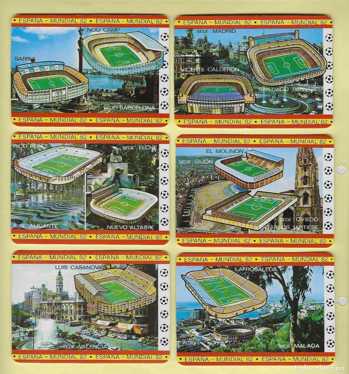 Coleccionismo calendarios: 9 CALENDARIOS DE BOLSILLO A&Ntilde;O 1982 -83 F&Uacute;TBOL - CAMPOS DE F&Uacute;TBOL - MUNDIAL 82 - VER FOTO DE TODOS