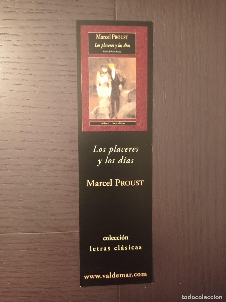 Coleccionismo calendarios: MARCAPAGINAS. VALDEMAR. MARCEL PROUST. LOS PLACERES Y LOS D&Iacute;AS
