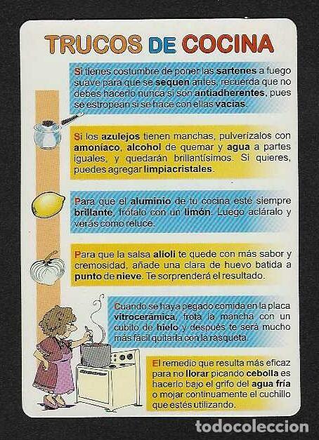Coleccionismo calendarios: CALENDARIO BOLSILLO A&Ntilde;O 2008 TRUCOS DE COCINA - FUEGOS ARTIFICALES PEIRO - VER FOTO REVERSO