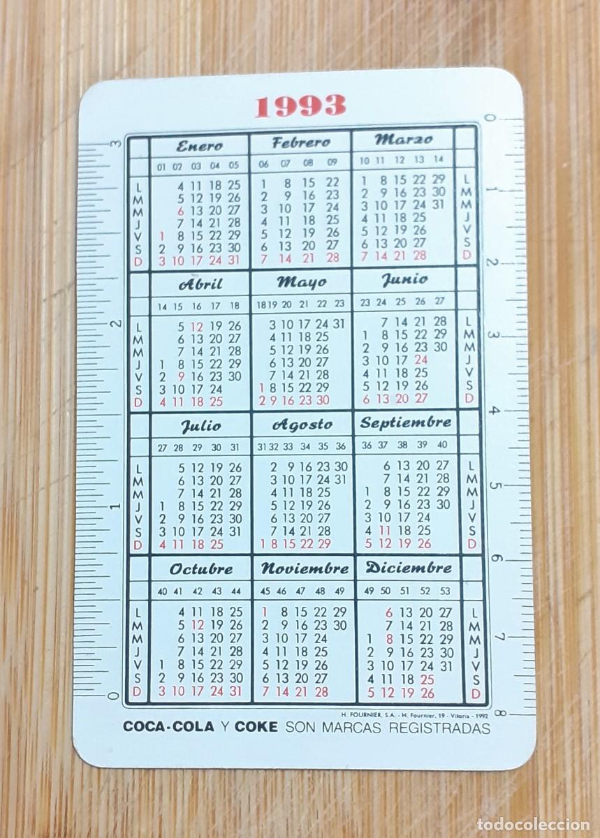 Coleccionismo calendarios: CALENDARIO BOLSILLO COCA-COLA 1993 - Foto 2