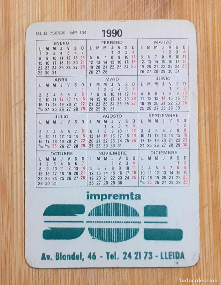 Coleccionismo calendarios: CALENDARIO BOLSILLO 1990 - Foto 2
