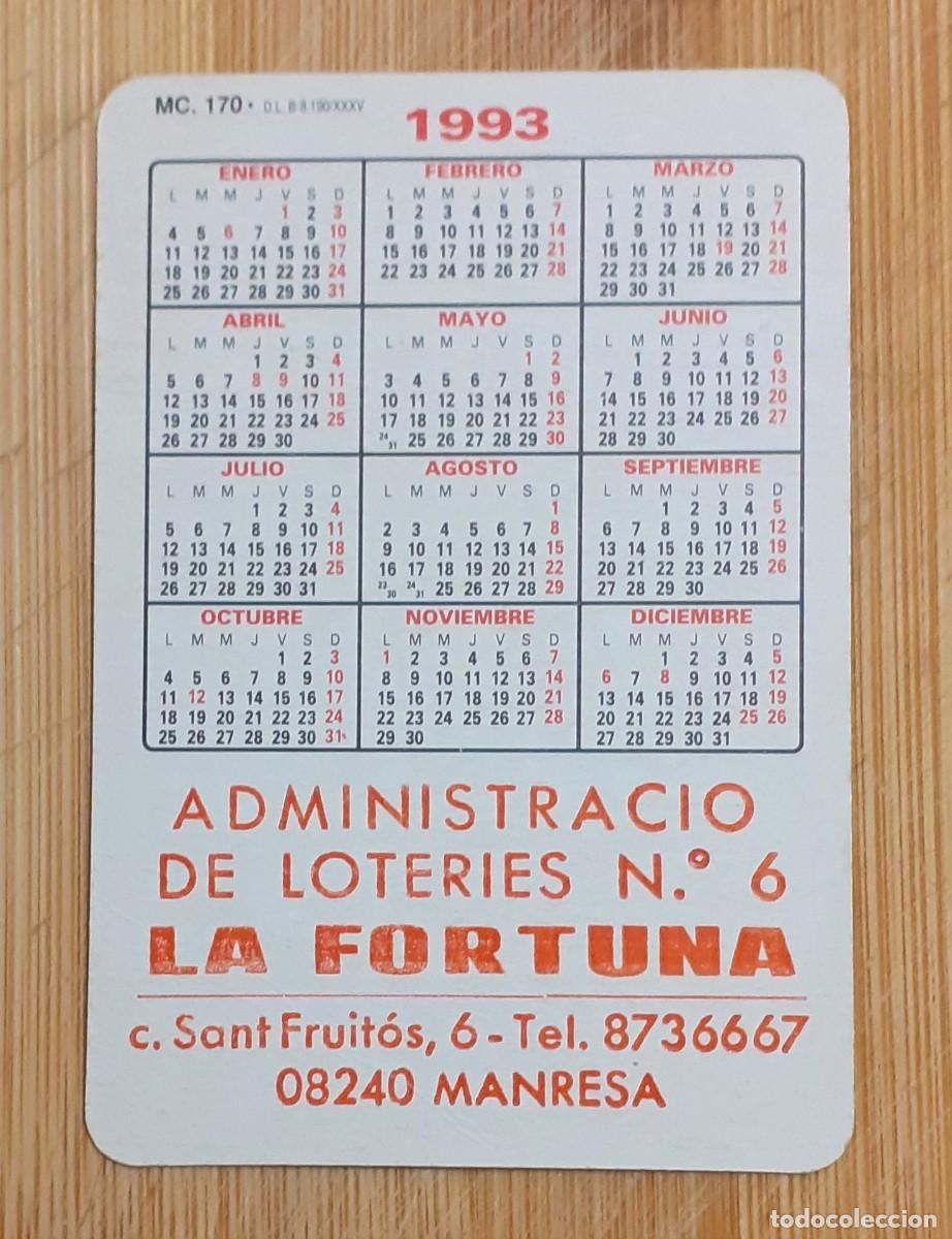 Coleccionismo calendarios: CALENDARIO BOLSILLO 1993 - Foto 2