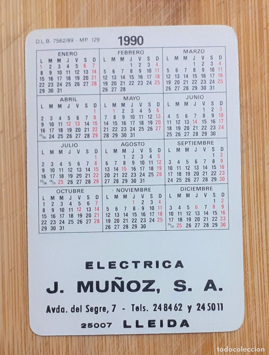 Coleccionismo calendarios: CALENDARIO BOLSILLO 1990 - Foto 2