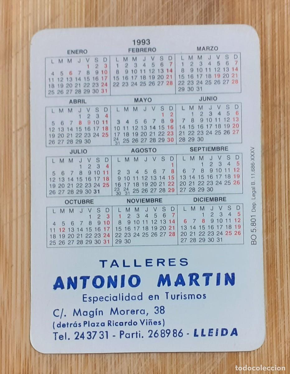 Coleccionismo calendarios: CALENDARIO BOLSILLO COCHE 1993 - Foto 2