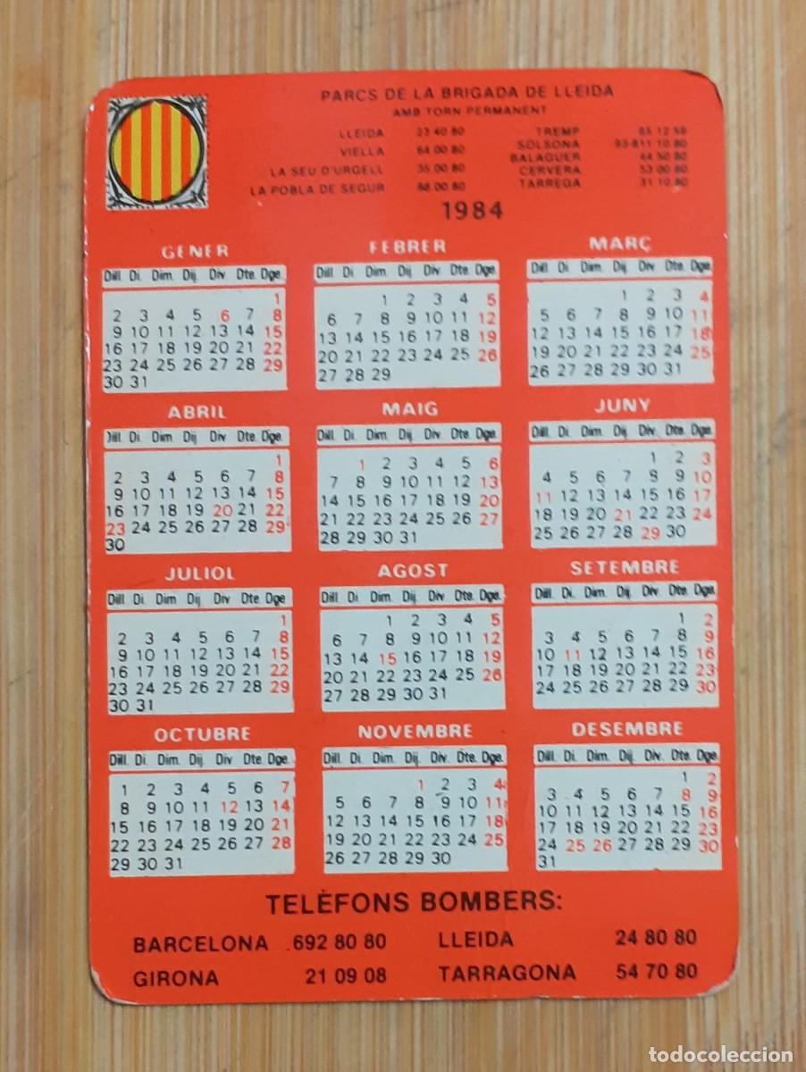 Coleccionismo calendarios: CALENDARIO BOLSILLO BOMBERS 1984 - Foto 2
