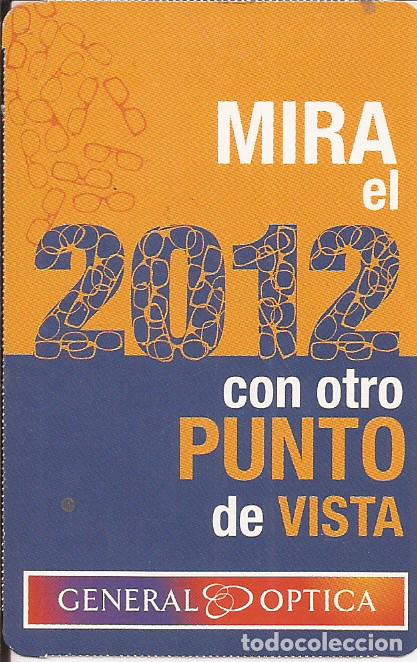 Coleccionismo calendarios: CALENDARIO PUBLICIDAD GENERAL OPTICAS 2012