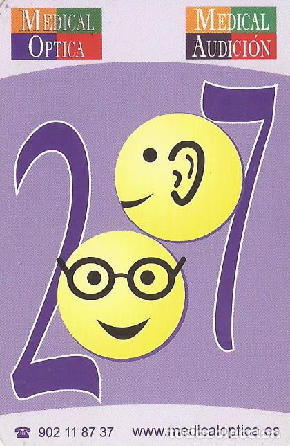 Coleccionismo calendarios: CALENDARIO PUBLICIDAD MEDICAL OPTICA 2007
