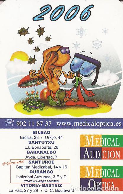 Coleccionismo calendarios: CALENDARIO PUBLICIDAD MEDICAL OPTICA 2006