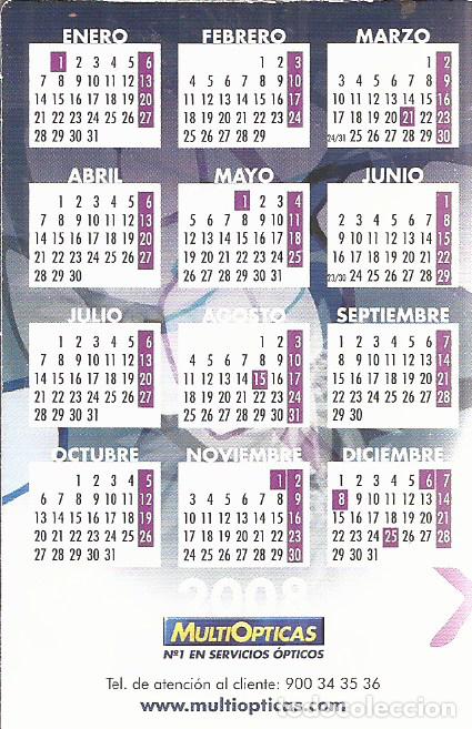 Coleccionismo calendarios: CALENDARIO PUBLICIDAD MULTIOPTICAS 2008 - Foto 2