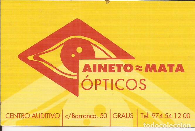 Coleccionismo calendarios: CALENDARIO PUBLICIDAD OPTICAS AINETO-MATA 2004