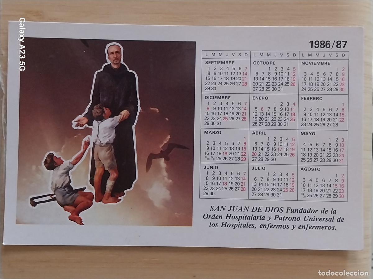 Coleccionismo calendarios: SAN JUAN DE DIOS COLEGIO CALENDARIO 1986 1987 13.5X8.5CMS DORSO HORARIO ESCOLAR