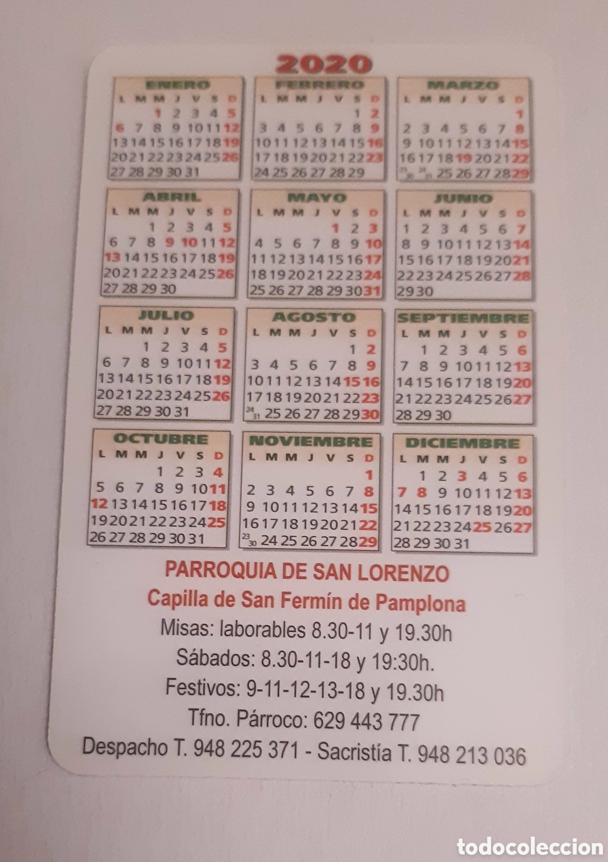 Coleccionismo calendarios: Calendario San Fermin 2020 - Foto 2